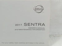 2017 Nissan Sentra Owners Manual Book Guide P/N:OM17EM 0B17U2 OEM Used Auto Parts - Oemusedautoparts1.com