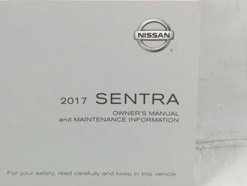 2017 Nissan Sentra Owners Manual Book Guide P/N:OM17EM 0B17U2 OEM Used Auto Parts