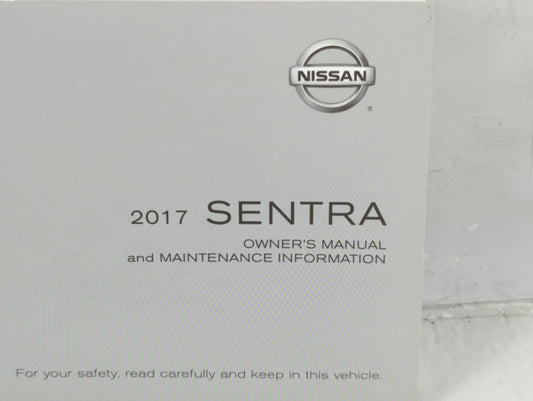2017 Nissan Sentra Owners Manual Book Guide P/N:OM17EM 0B17U2 OEM Used Auto Parts