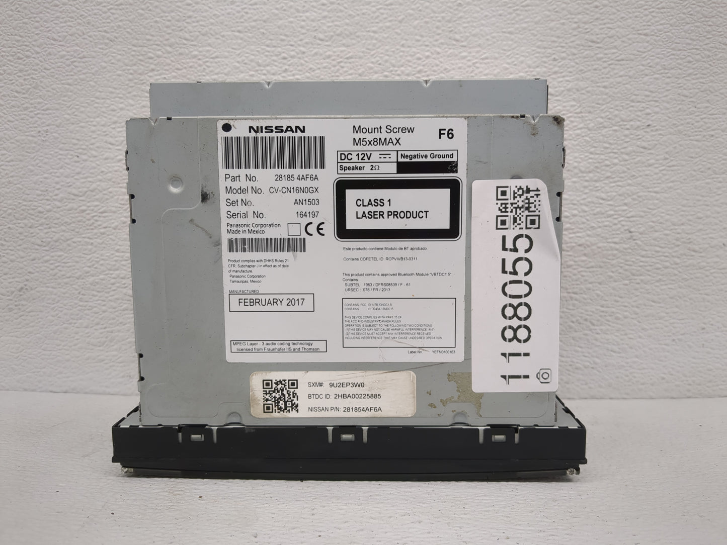 2017-2019 Nissan Sentra Radio AM FM Cd Player Receiver Replacement P/N:28185 4AF6A Fits Fits 2017 2018 2019 OEM Used Auto Pa