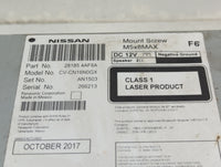 2017-2019 Nissan Sentra Radio AM FM Cd Player Receiver Replacement P/N:281854AF6A CV-CN16N0GX, AN1503 Fits Fits 2017 2018 20