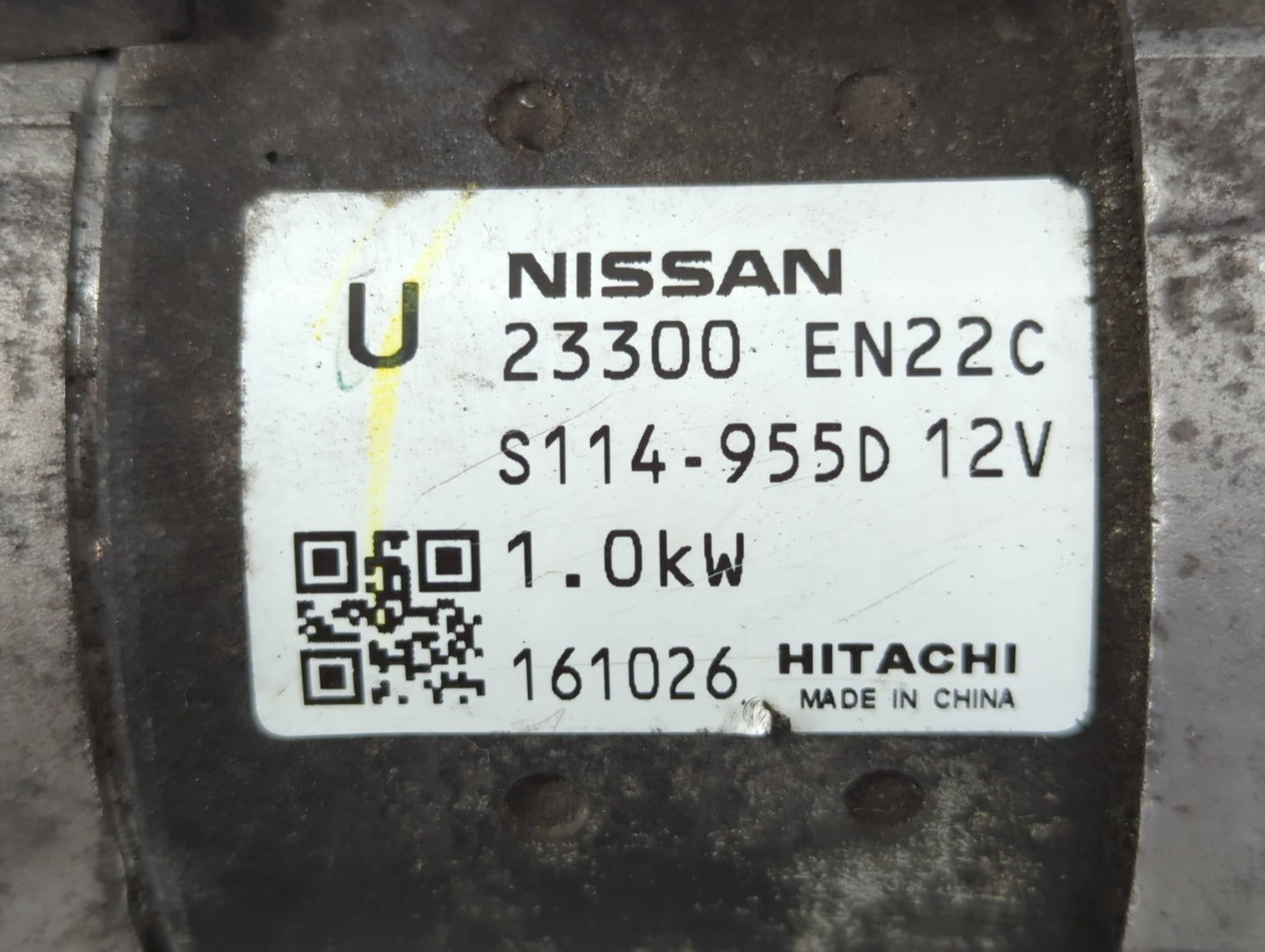 2013-2019 Nissan Sentra Car Starter Motor Solenoid OEM P/N:S114-955D 12D 23300 EN22C Fits OEM Used Auto Parts - Oemusedautop