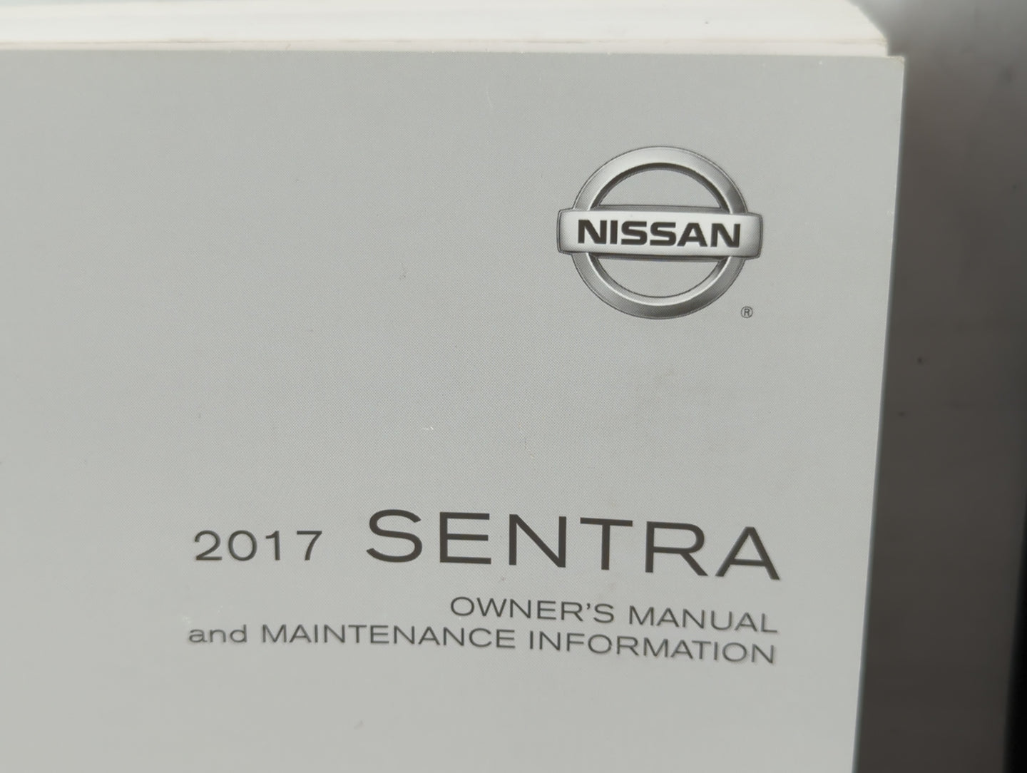 2017 Nissan Sentra Owners Manual Book Guide P/N:OM17EM 0B17U1 OEM Used Auto Parts - Oemusedautoparts1.com