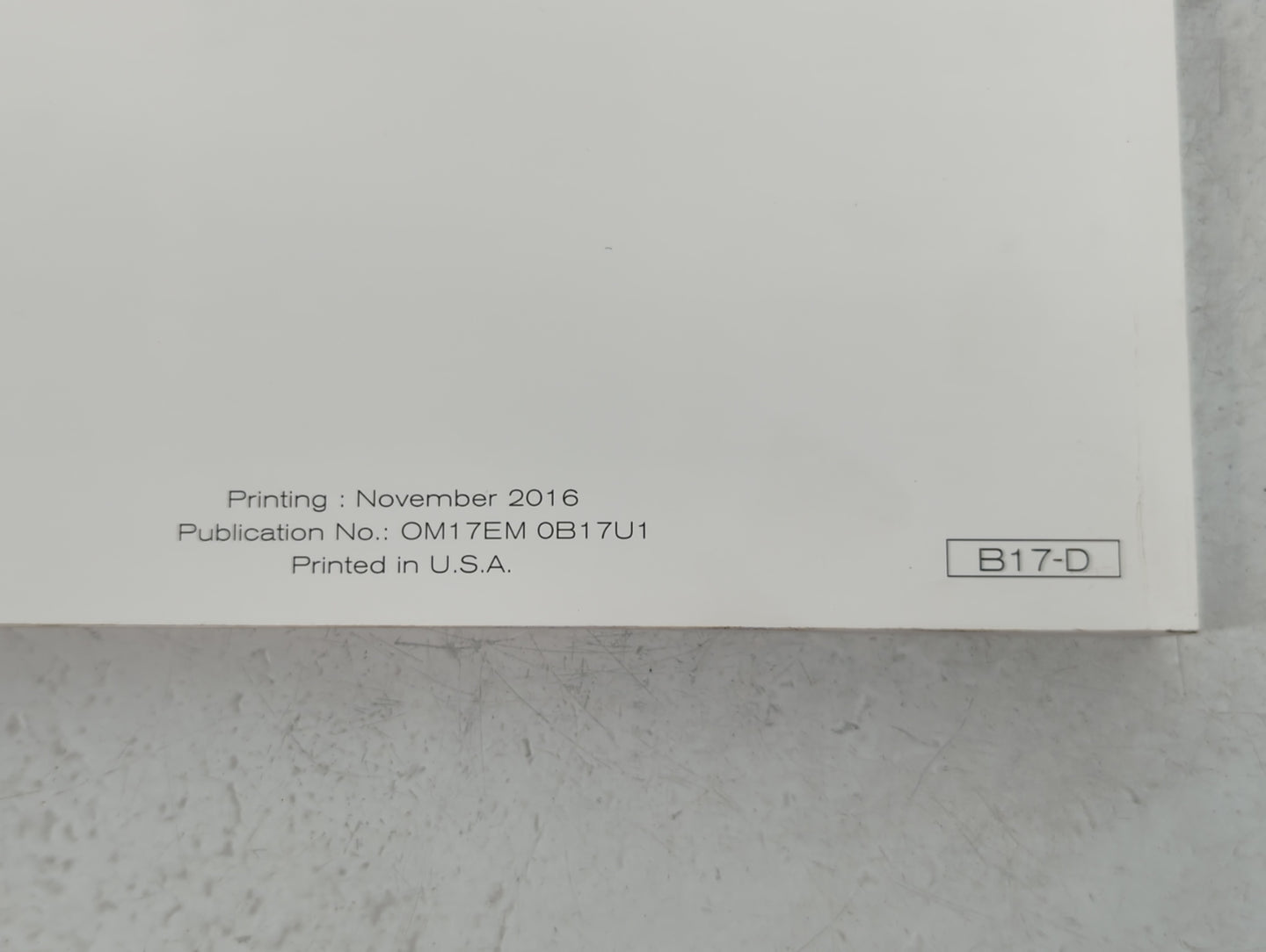 2017 Nissan Sentra Owners Manual Book Guide P/N:OM17EM 0B17U1 OEM Used Auto Parts - Oemusedautoparts1.com
