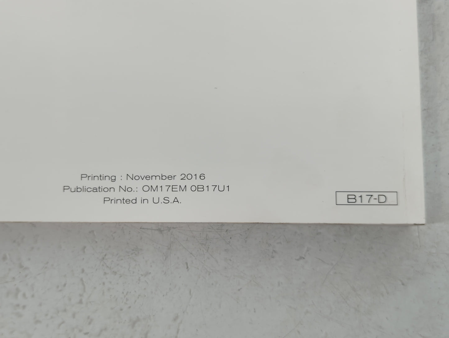 2017 Nissan Sentra Owners Manual Book Guide P/N:OM17EM 0B17U1 OEM Used Auto Parts - Oemusedautoparts1.com