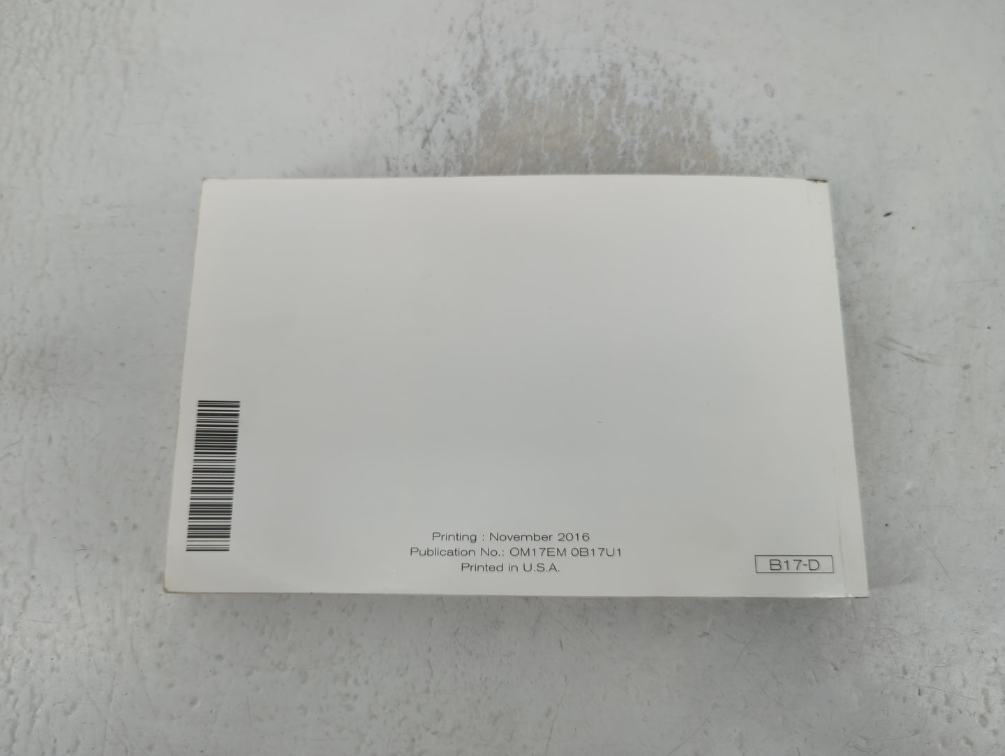 2017 Nissan Sentra Owners Manual Book Guide P/N:OM17EM 0B17U1 OEM Used Auto Parts - Oemusedautoparts1.com