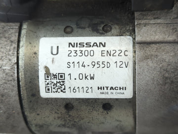 2013-2019 Nissan Sentra Car Starter Motor Solenoid OEM P/N:S114-955D 12V 23300 EN22C Fits OEM Used Auto Parts