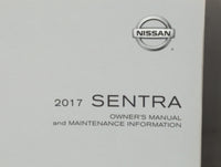 2017 Nissan Sentra Owners Manual Book Guide P/N:OM17EM 0B17U1 OEM Used Auto Parts - Oemusedautoparts1.com