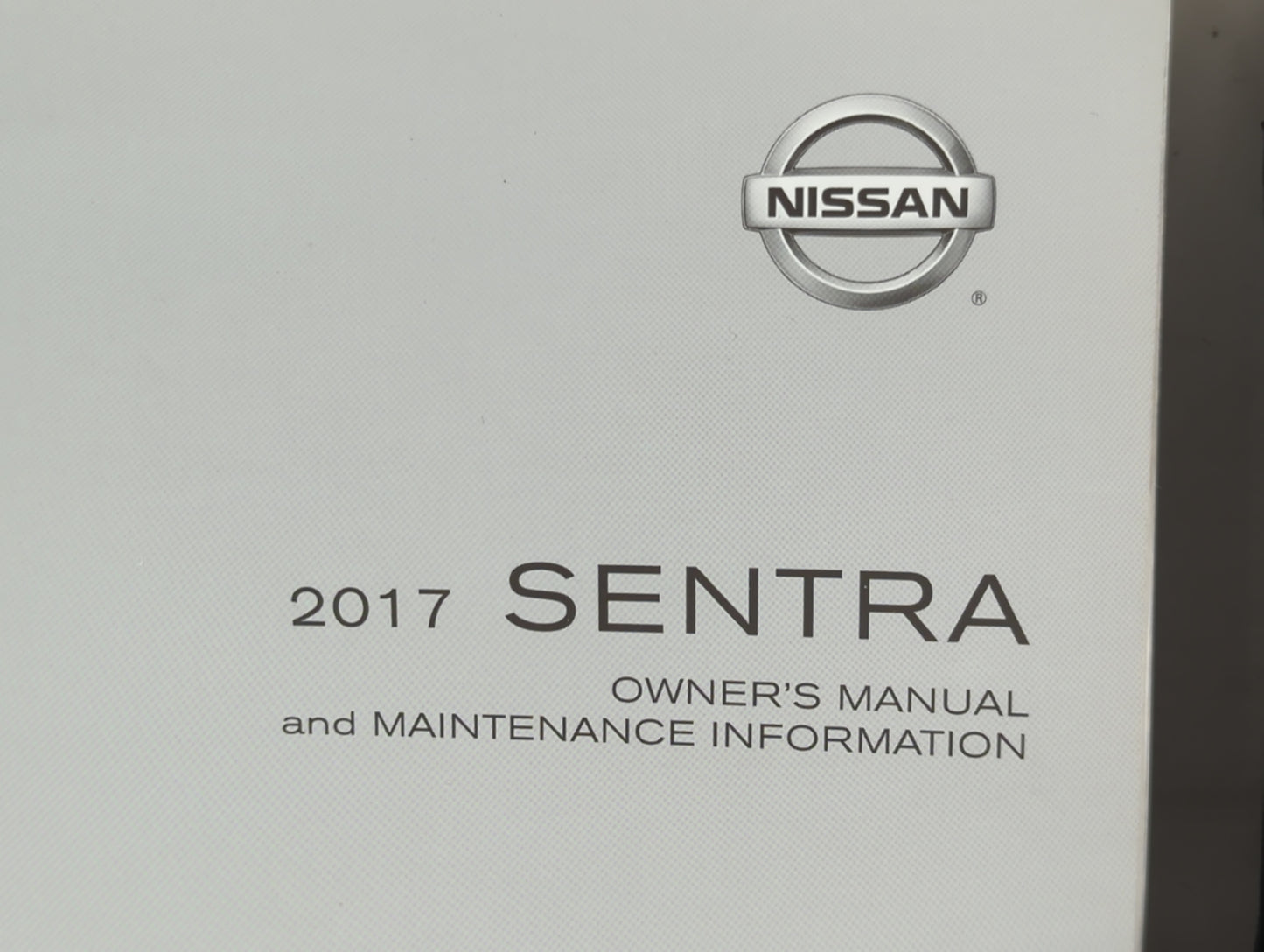 2017 Nissan Sentra Owners Manual Book Guide P/N:OM17EM 0B17U1 OEM Used Auto Parts - Oemusedautoparts1.com