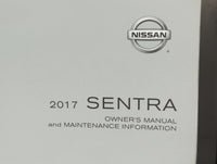 2017 Nissan Sentra Owners Manual Book Guide P/N:OM17EM 0B17U1 OEM Used Auto Parts - Oemusedautoparts1.com