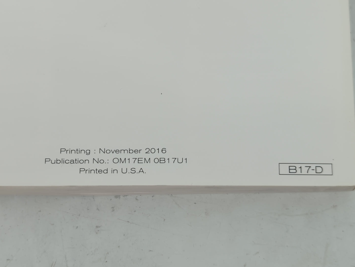 2017 Nissan Sentra Owners Manual Book Guide P/N:OM17EM 0B17U1 OEM Used Auto Parts - Oemusedautoparts1.com