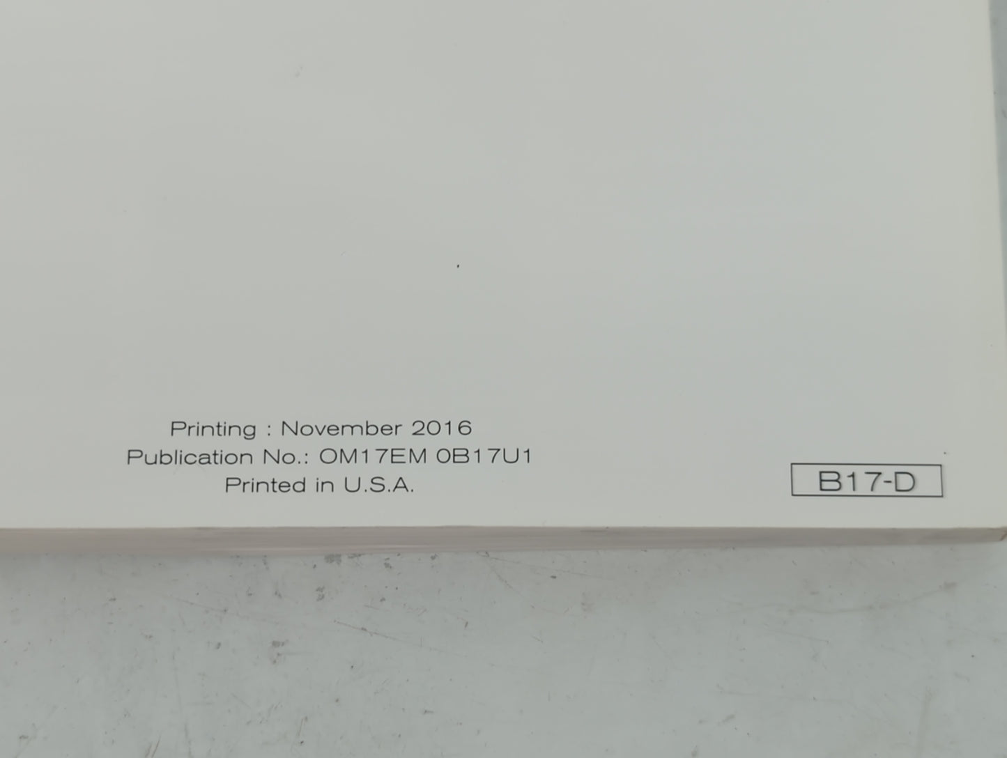2017 Nissan Sentra Owners Manual Book Guide P/N:OM17EM 0B17U1 OEM Used Auto Parts - Oemusedautoparts1.com