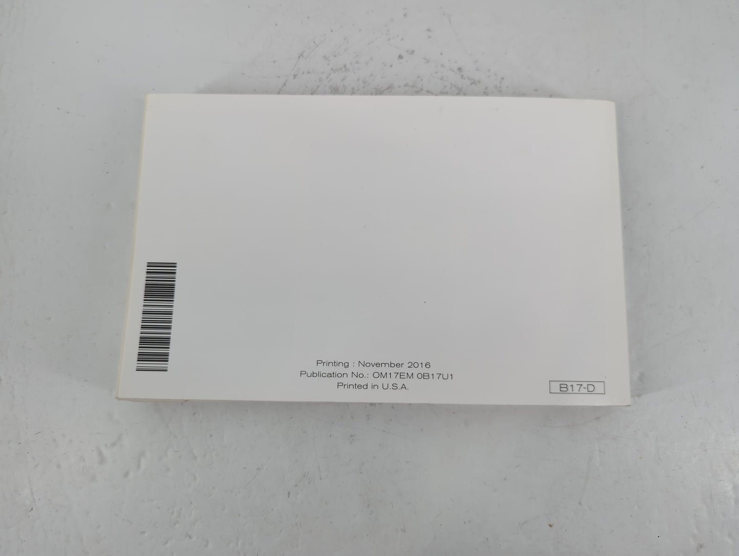 2017 Nissan Sentra Owners Manual Book Guide P/N:OM17EM 0B17U1 OEM Used Auto Parts - Oemusedautoparts1.com