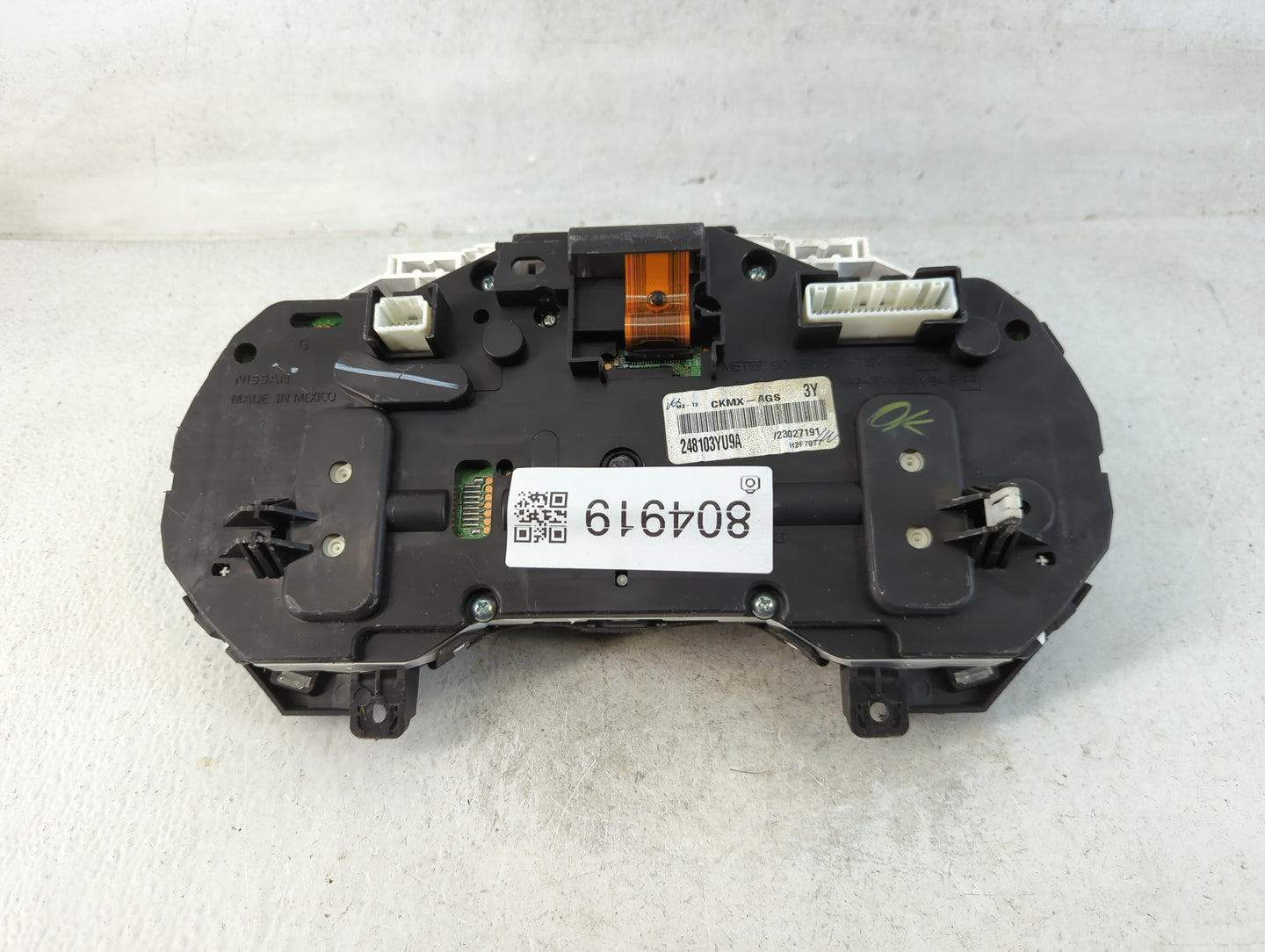 2017-2019 Nissan Sentra Instrument Cluster Speedometer Gauges P/N:CKMX-AGS 248103YU9A Fits Fits 2017 2018 2019 OEM Used Auto