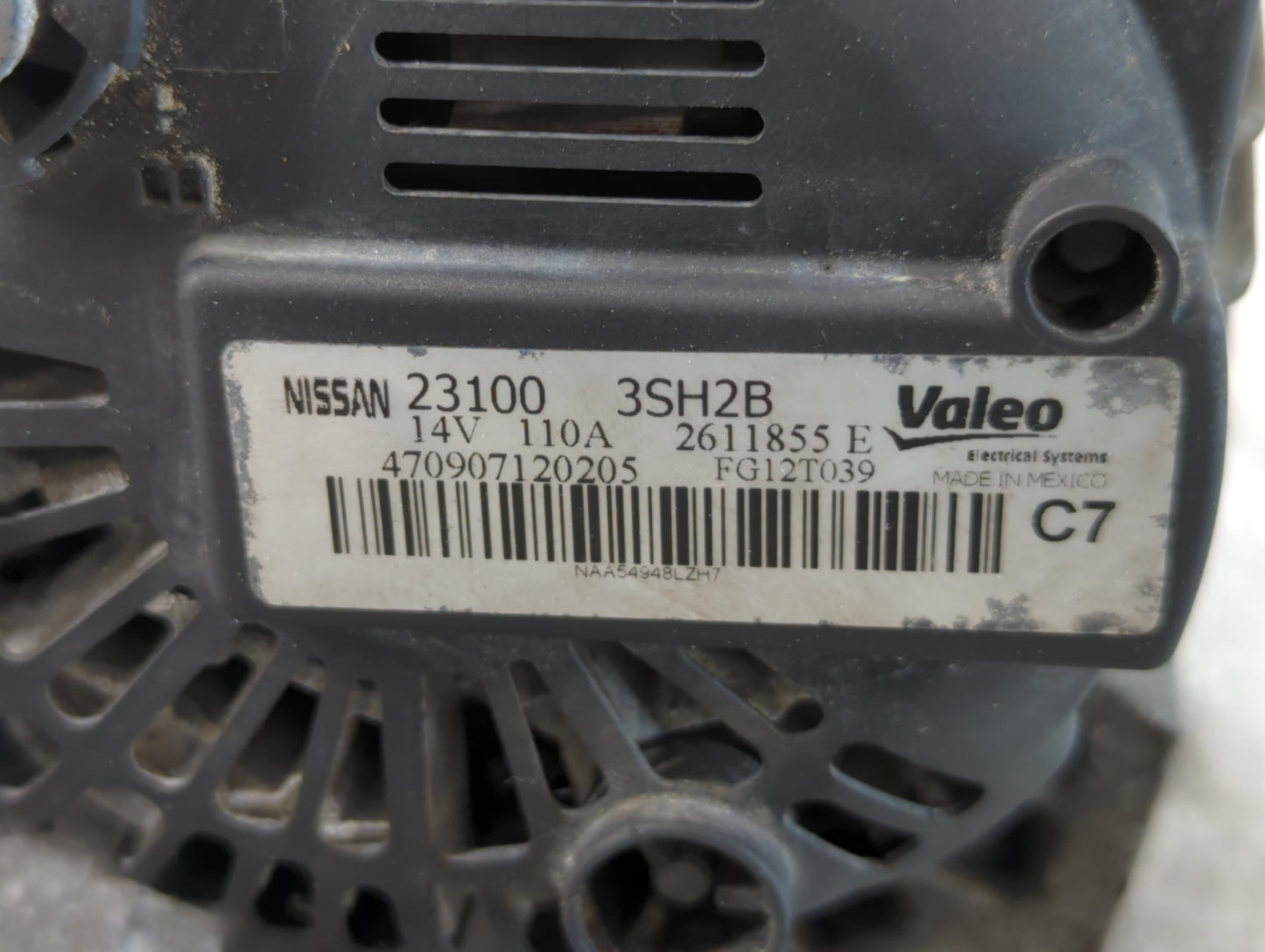 2013-2019 Nissan Sentra Alternator Replacement Generator Charging Assembly Engine OEM P/N:23100 3SH2B Fits OEM Used Auto Par