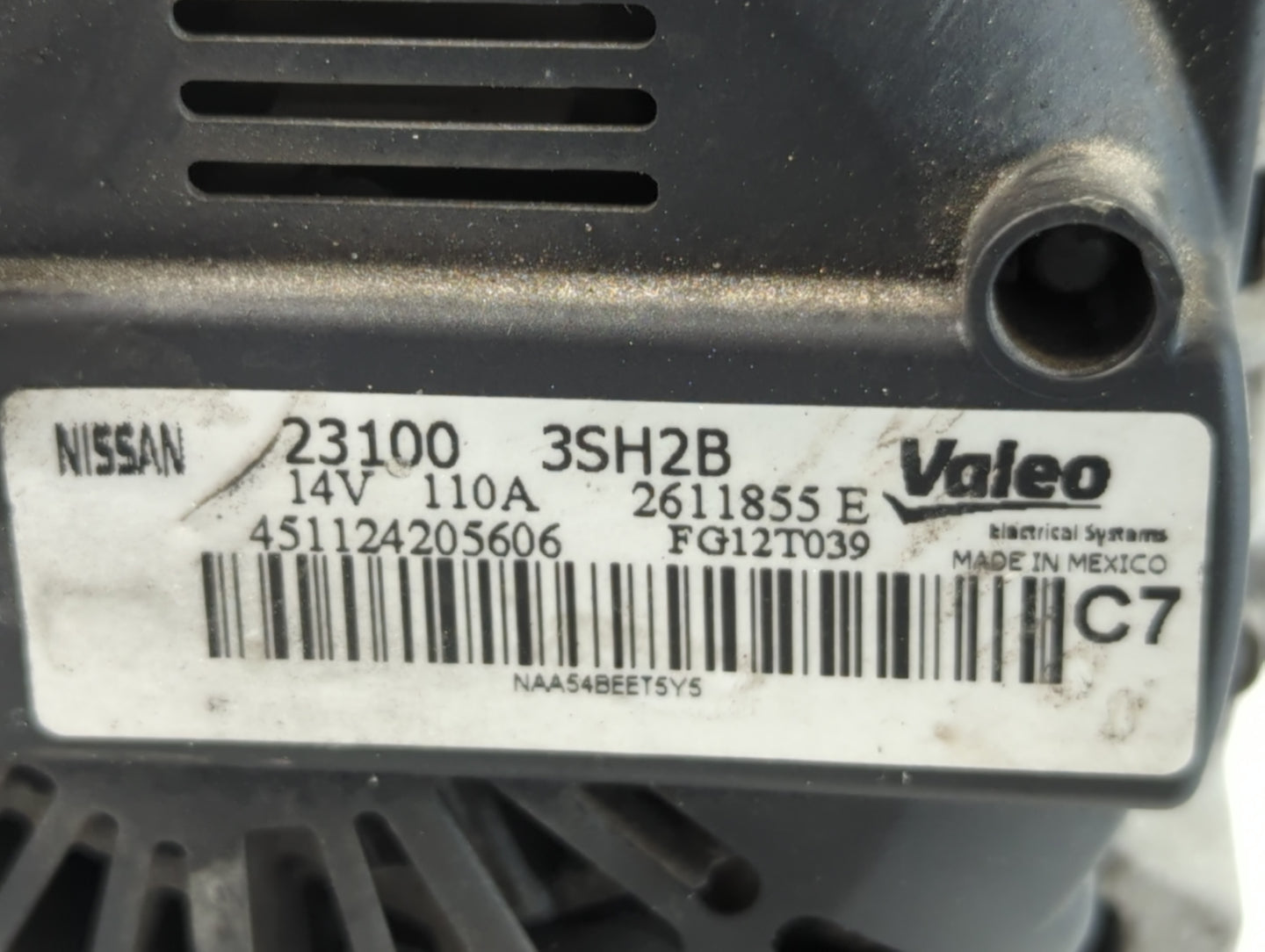 2013-2019 Nissan Sentra Alternator Replacement Generator Charging Assembly Engine OEM P/N:23100 3SH2B Fits OEM Used Auto Par