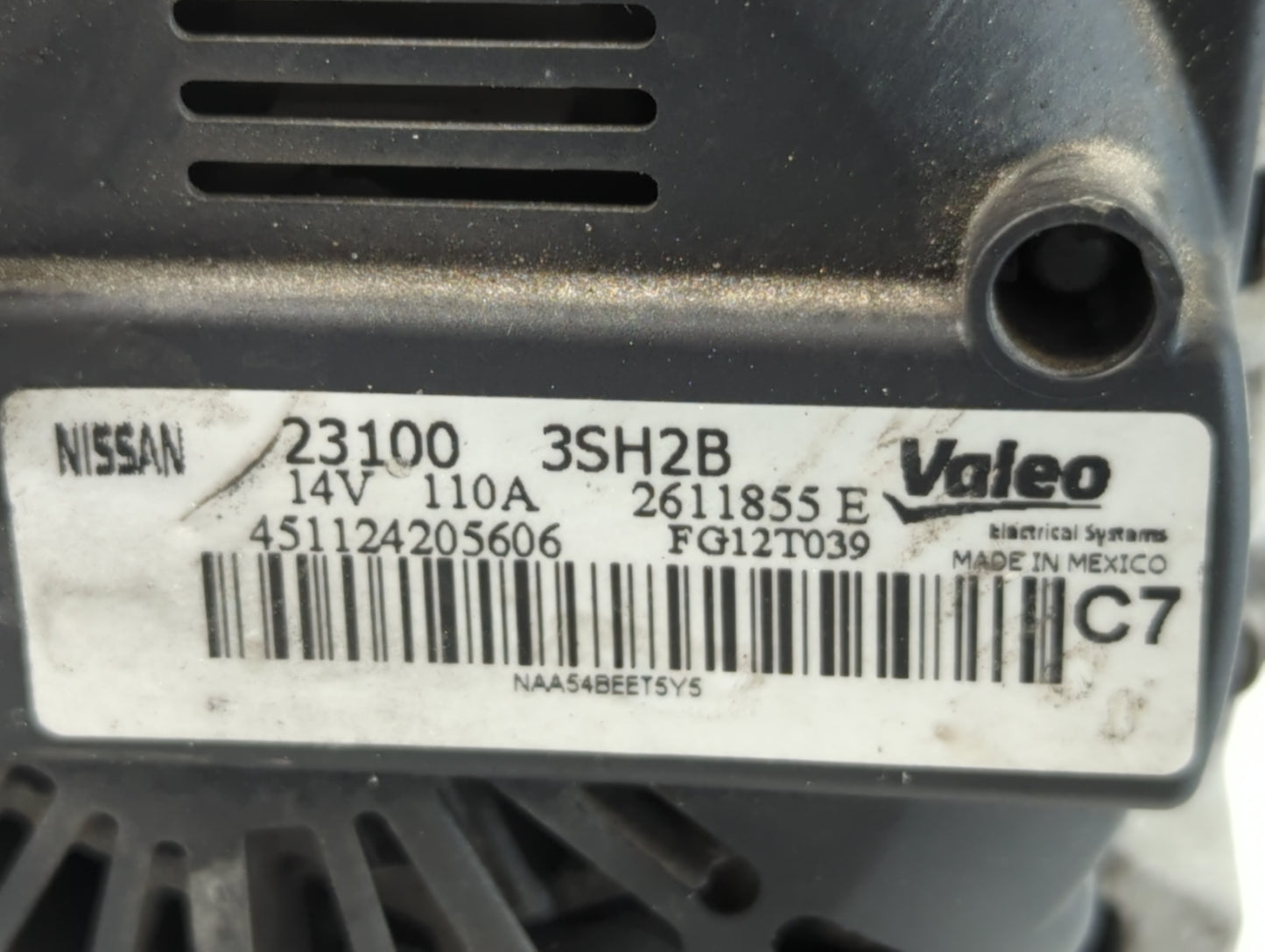 2013-2019 Nissan Sentra Alternator Replacement Generator Charging Assembly Engine OEM P/N:23100 3SH2B Fits OEM Used Auto Par