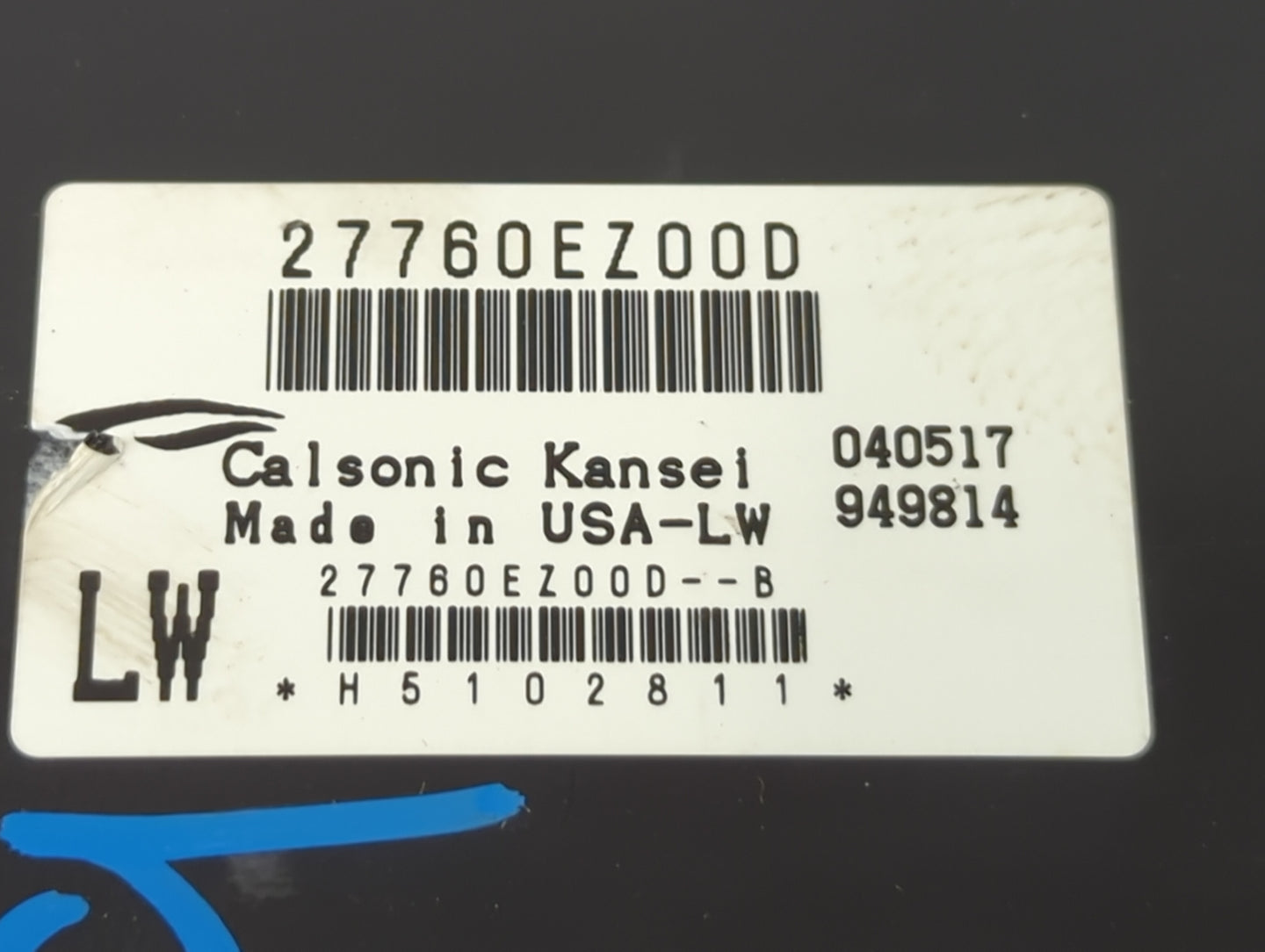 2017-2017 Nissan Titan Temperature Control Module 27760ez00d - Oemusedautoparts1.com