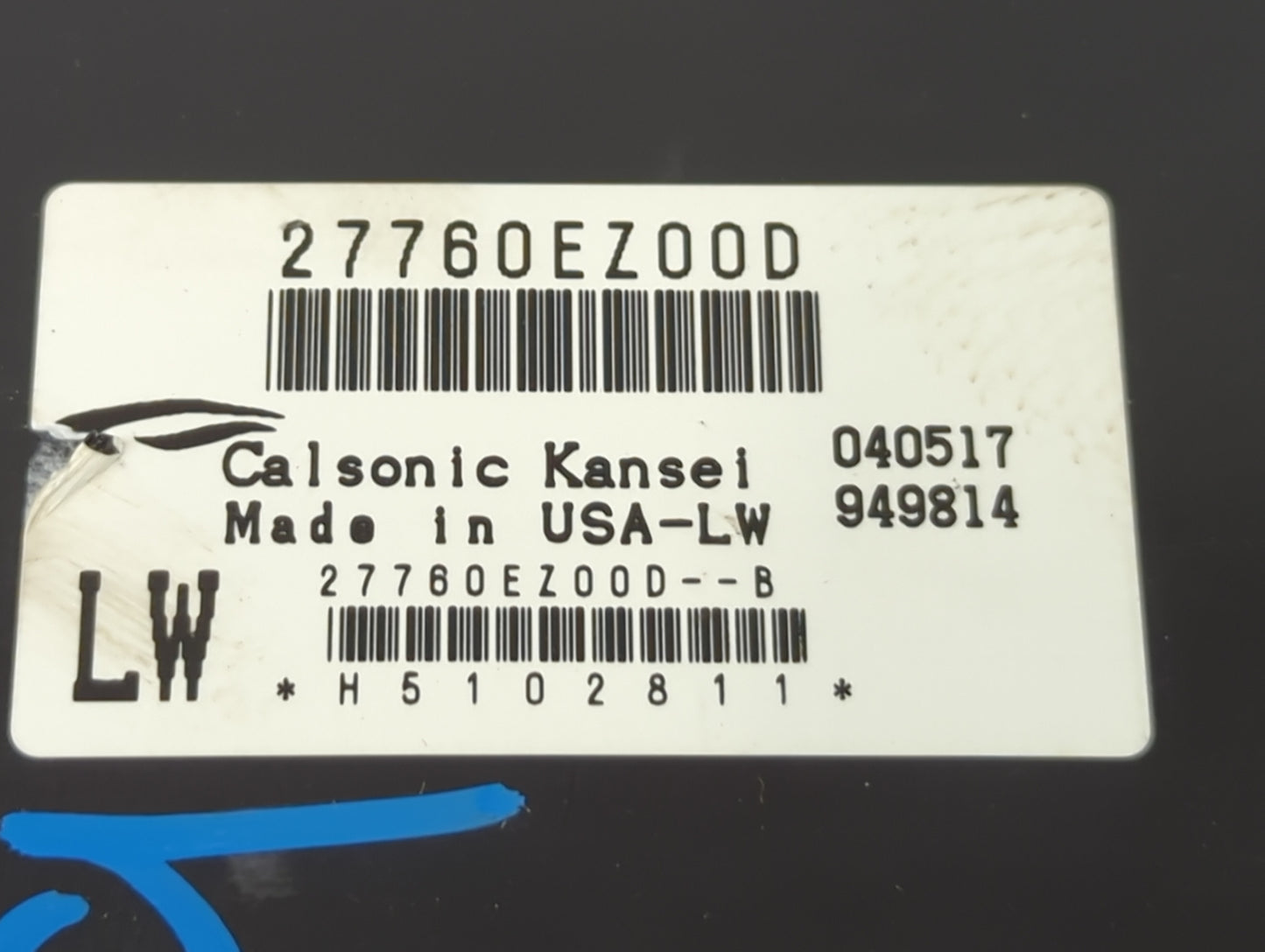 2017-2017 Nissan Titan Temperature Control Module 27760ez00d - Oemusedautoparts1.com