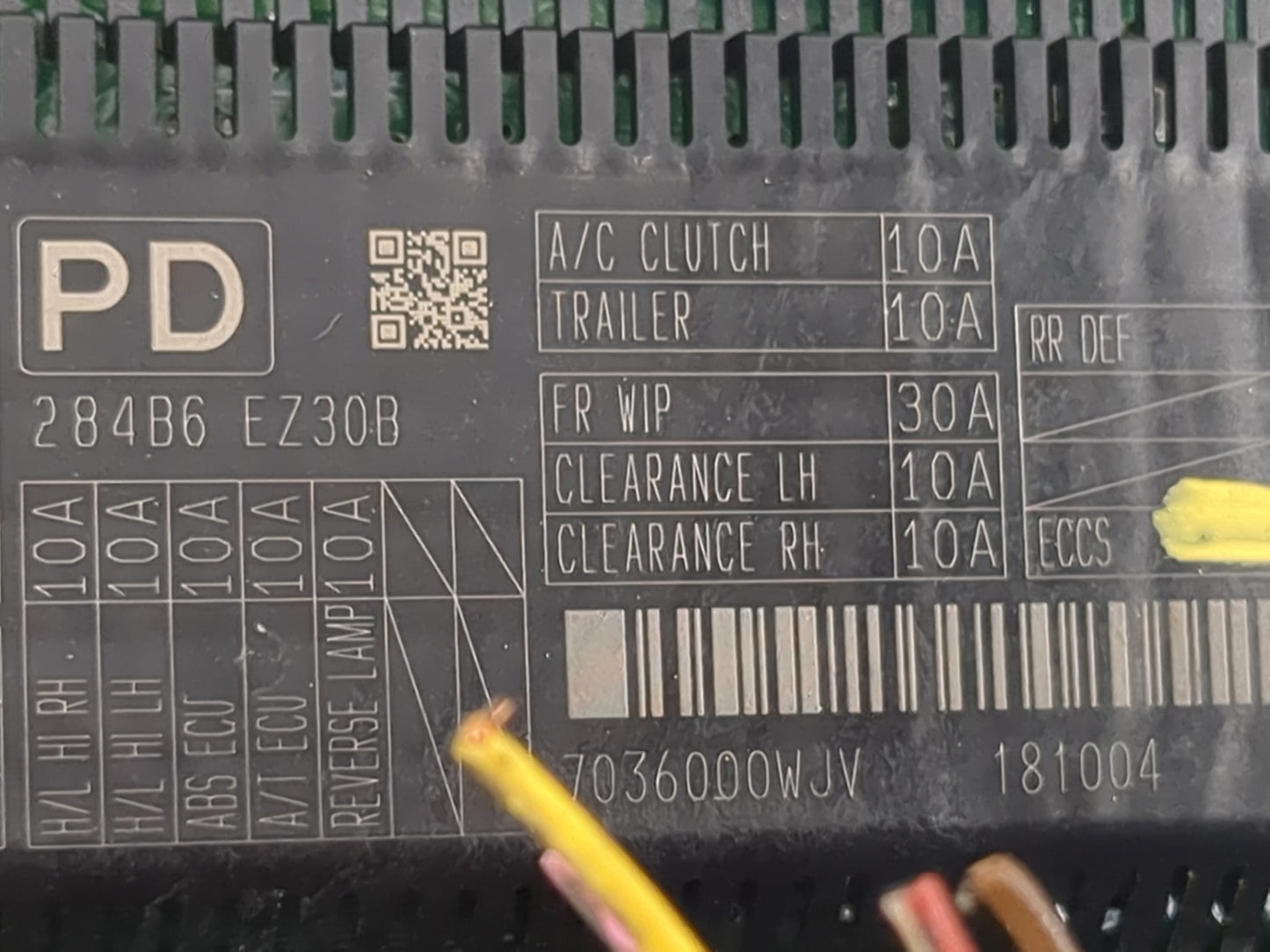 2016-2022 Nissan Titan Xd Fusebox Fuse Box Panel Relay Module P/N:284B6 EZ30B 7036000WJV Fits OEM Used Auto Parts - Oemuseda