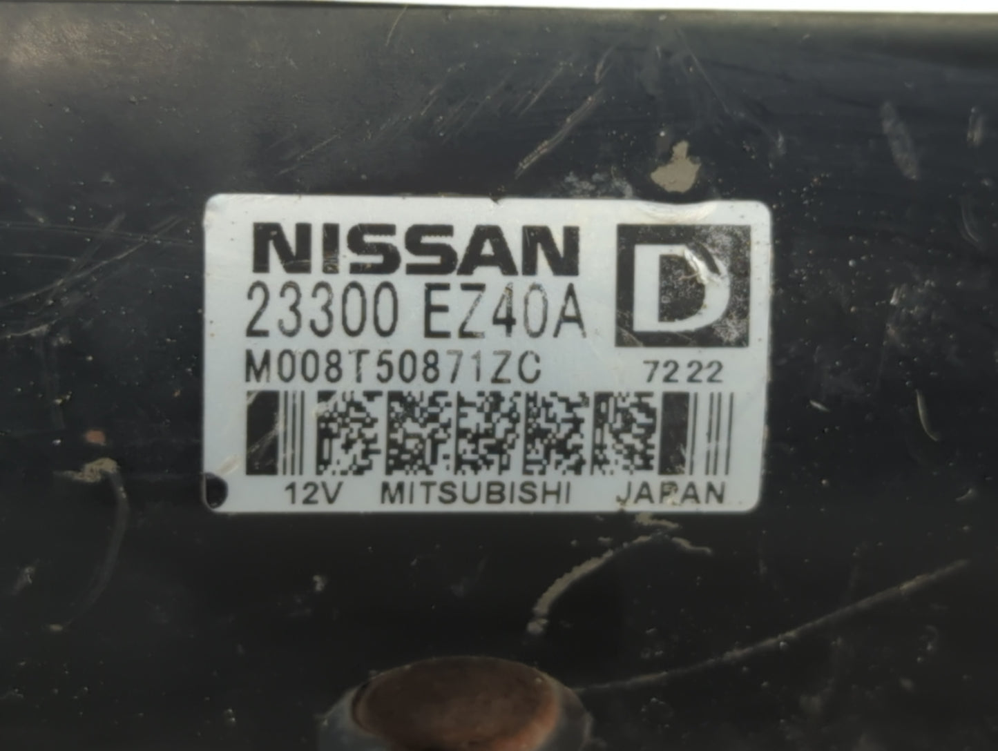 2016-2019 Nissan Titan Xd Car Starter Motor Solenoid OEM P/N:23300 EZ40A Fits Fits 2016 2017 2018 2019 OEM Used Auto Parts -