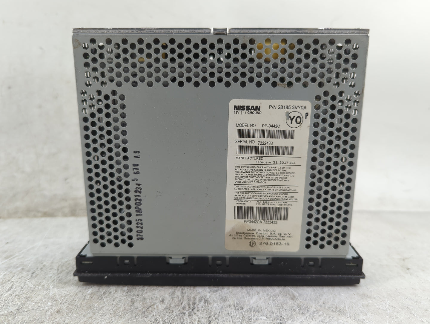 2014-2019 Nissan Versa Radio AM FM Cd Player Receiver Replacement P/N:28185 3VY0A PP-3442C Fits Fits 2014 2015 2016 2017 201
