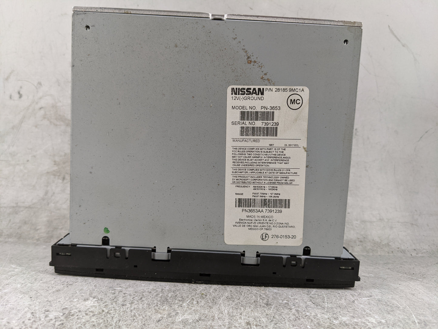 2014-2019 Nissan Versa Radio AM FM Cd Player Receiver Replacement P/N:28185 9MC1A PN-3653 Fits Fits 2014 2015 2016 2017 2018