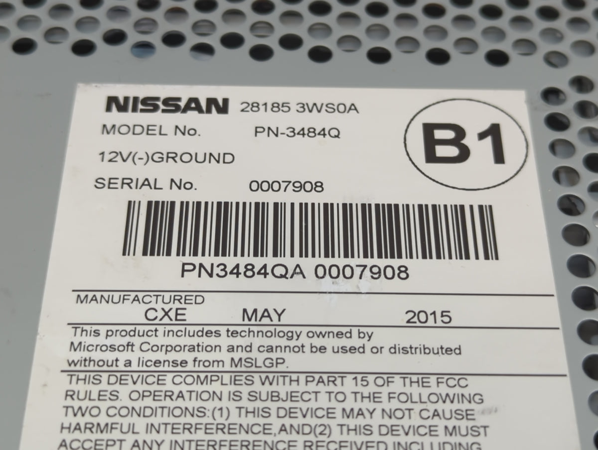 2017 Nissan Versa Radio AM FM Cd Player Receiver Replacement Fits OEM Used Auto Parts - Oemusedautoparts1.com