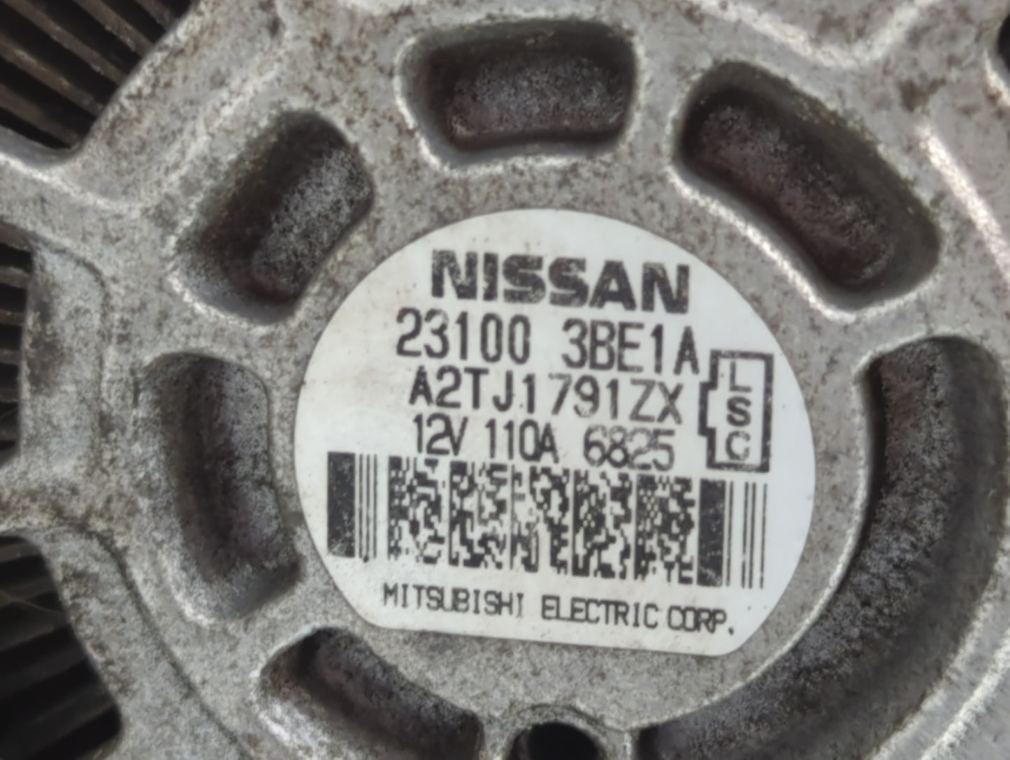 2012-2019 Nissan Versa Alternator Replacement Generator Charging Assembly Engine OEM P/N:23100 3BE1A Fits OEM Used Auto Part