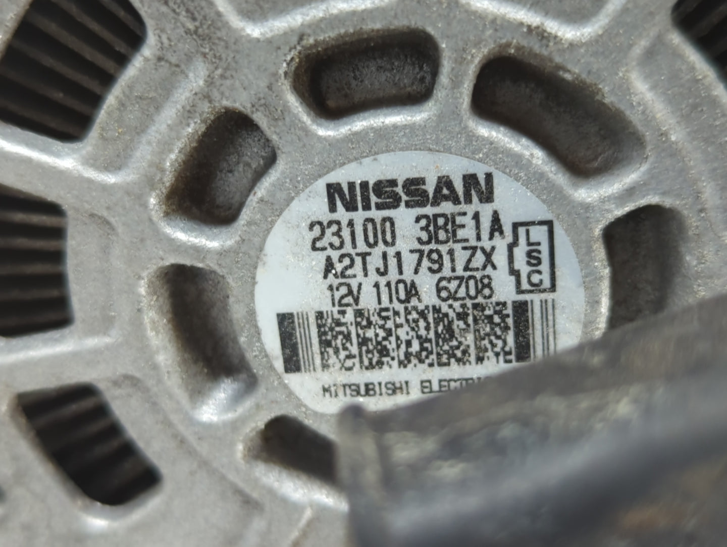 2012-2019 Nissan Versa Alternator Replacement Generator Charging Assembly Engine OEM P/N:23100 3BE1A Fits OEM Used Auto Part