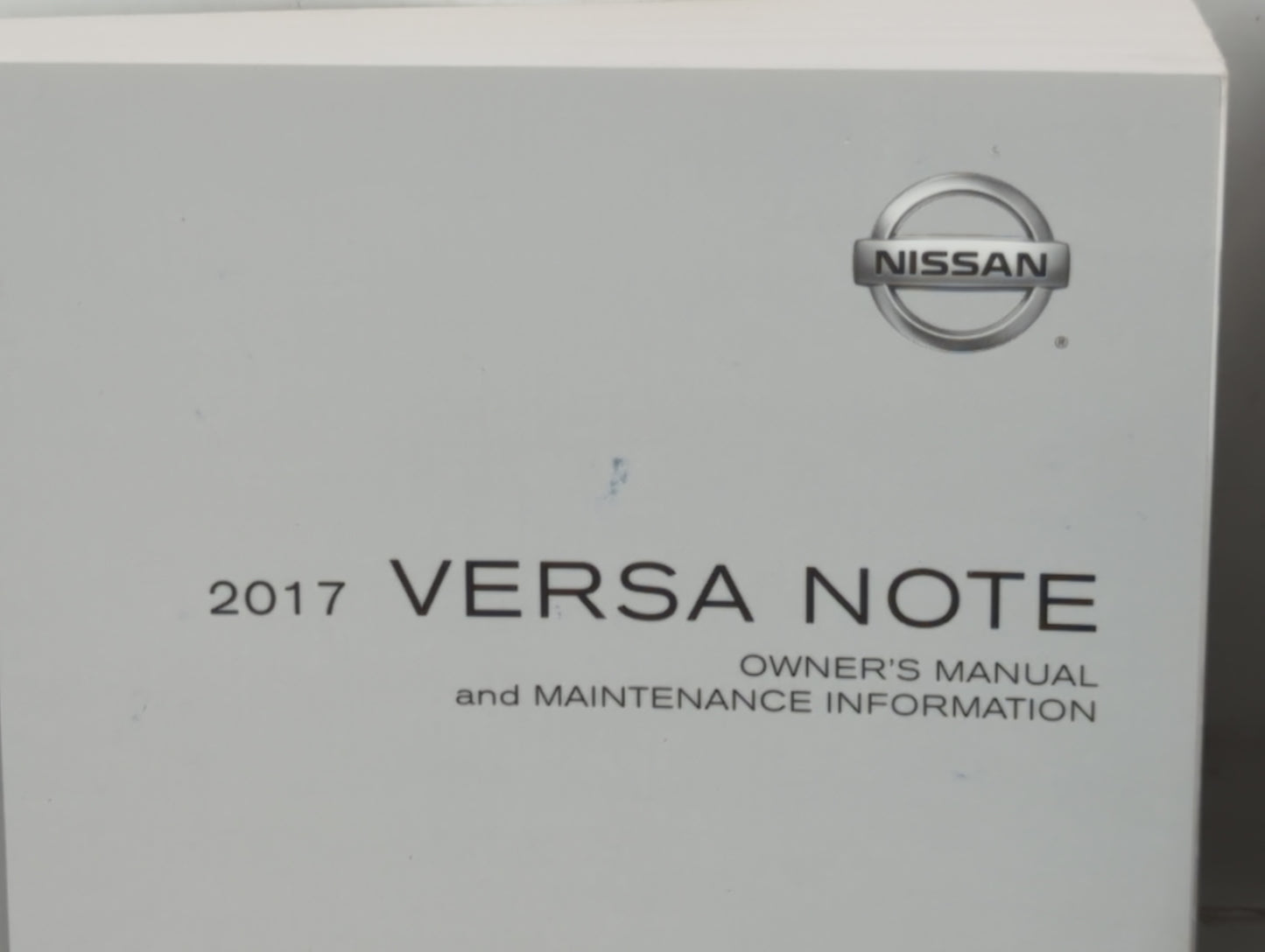 2017 Nissan Versa Note Owners Manual Book Guide P/N:OM17EM 0E12U0 OEM Used Auto Parts - Oemusedautoparts1.com