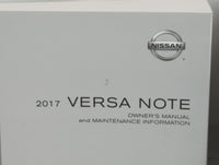 2017 Nissan Versa Note Owners Manual Book Guide P/N:OM17EM 0E12U0 OEM Used Auto Parts - Oemusedautoparts1.com