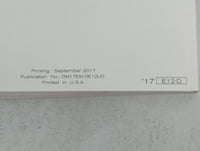 2017 Nissan Versa Note Owners Manual Book Guide P/N:OM17EM 0E12U0 OEM Used Auto Parts - Oemusedautoparts1.com