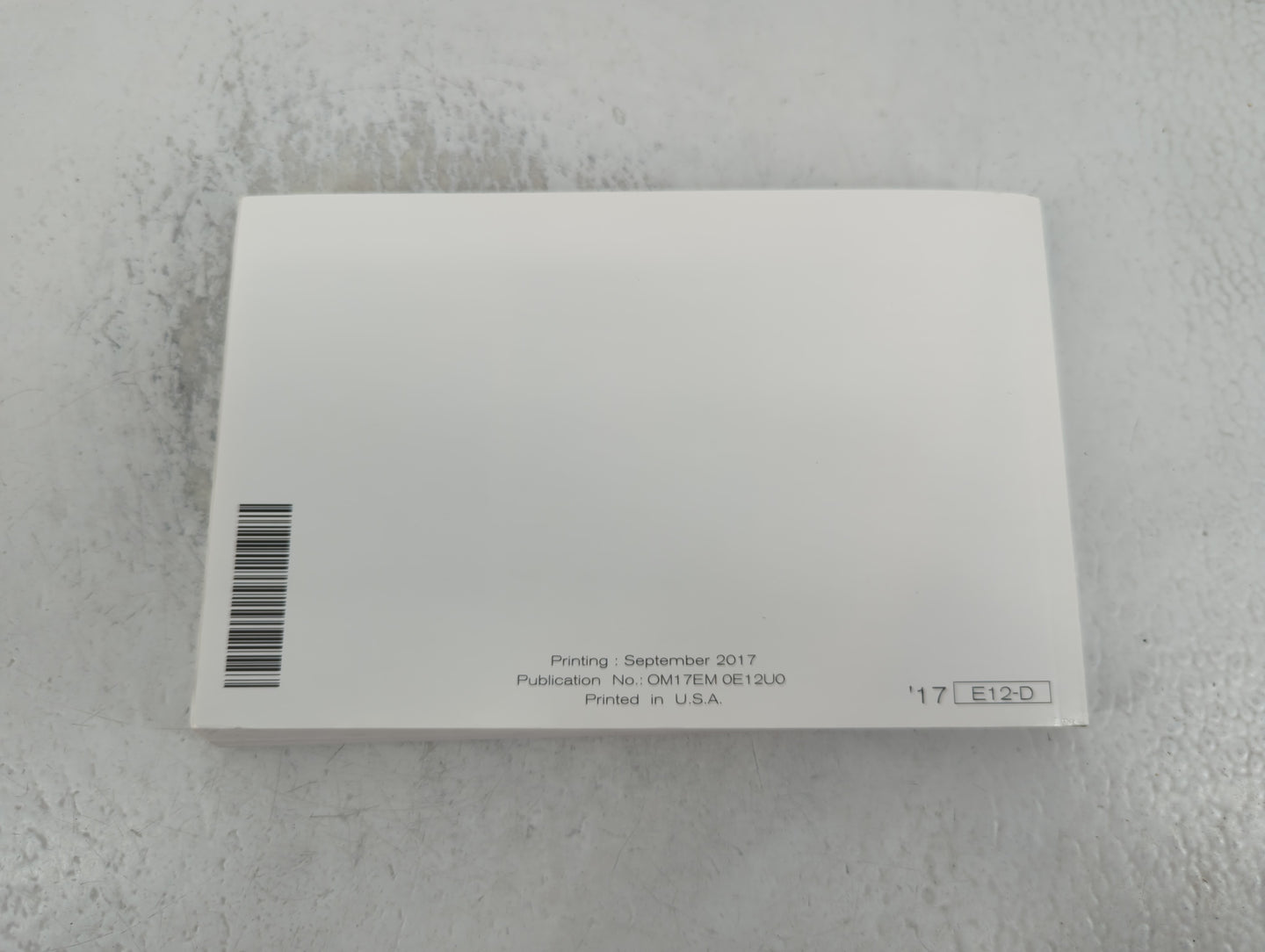 2017 Nissan Versa Note Owners Manual Book Guide P/N:OM17EM 0E12U0 OEM Used Auto Parts - Oemusedautoparts1.com