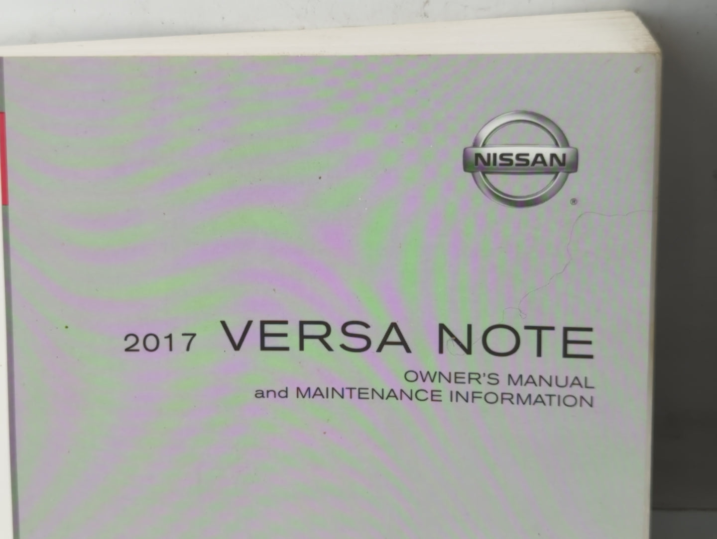 2017 Nissan Versa Note Owners Manual Book Guide P/N:OM17EA 0E12U0 OEM Used Auto Parts - Oemusedautoparts1.com