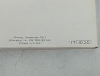 2017 Nissan Versa Note Owners Manual Book Guide P/N:OM17EA 0E12U0 OEM Used Auto Parts - Oemusedautoparts1.com
