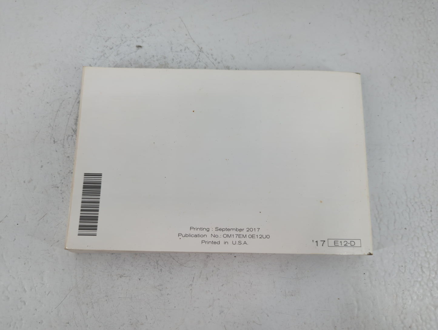 2017 Nissan Versa Note Owners Manual Book Guide P/N:OM17EA 0E12U0 OEM Used Auto Parts - Oemusedautoparts1.com