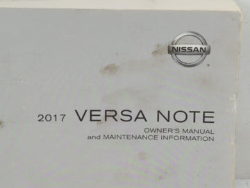 2017 Nissan Versa Note Owners Manual Book Guide P/N:OM17EM 0E12U0 OEM Used Auto Parts