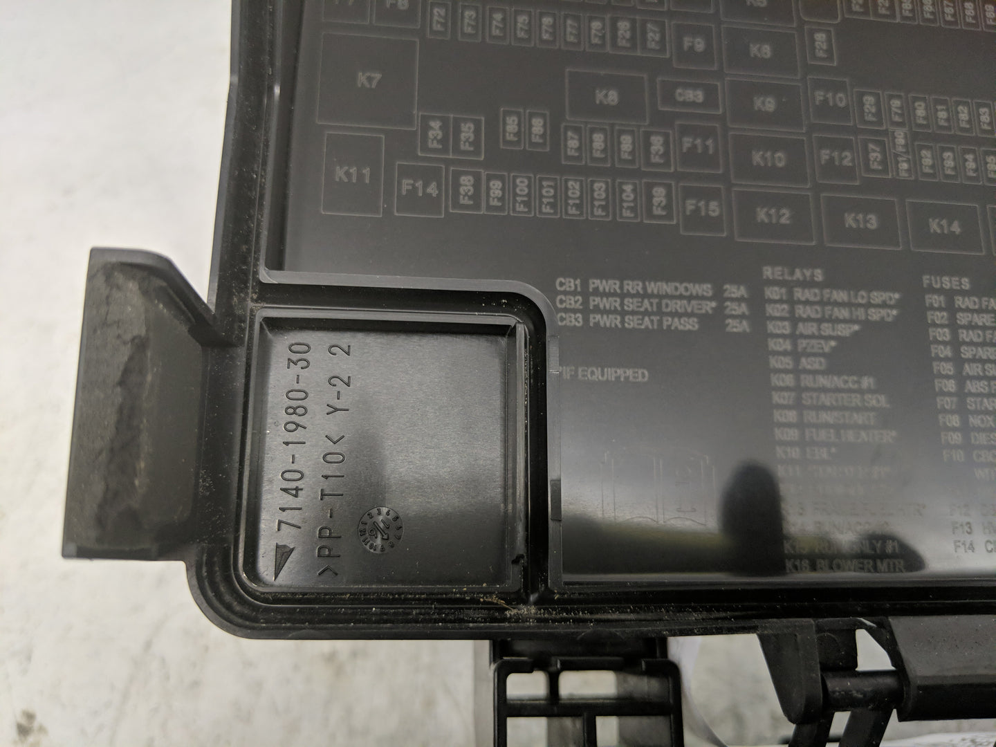 Ram 1500 Fusebox Fuse Box Relay Module Tipm P68322371ab - Oemusedautoparts1.com