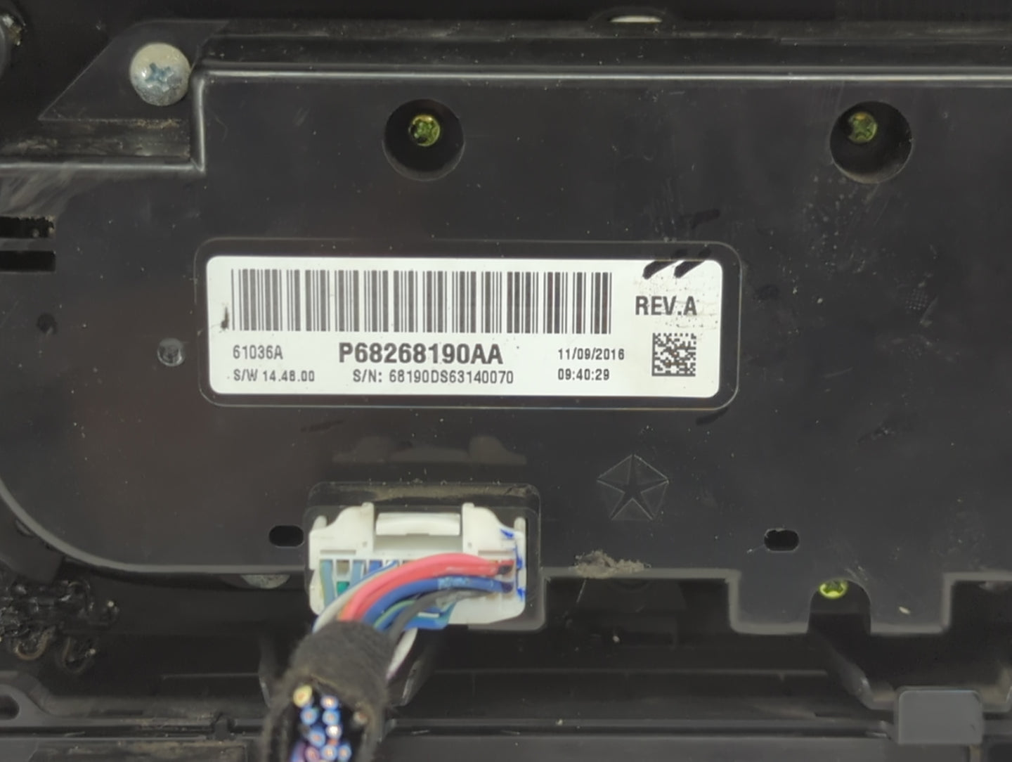 2013-2022 Ram 1500 Climate Control Module Temperature AC/Heater Replacement P/N:P68268190AA Fits OEM Used Auto Parts - Oemus