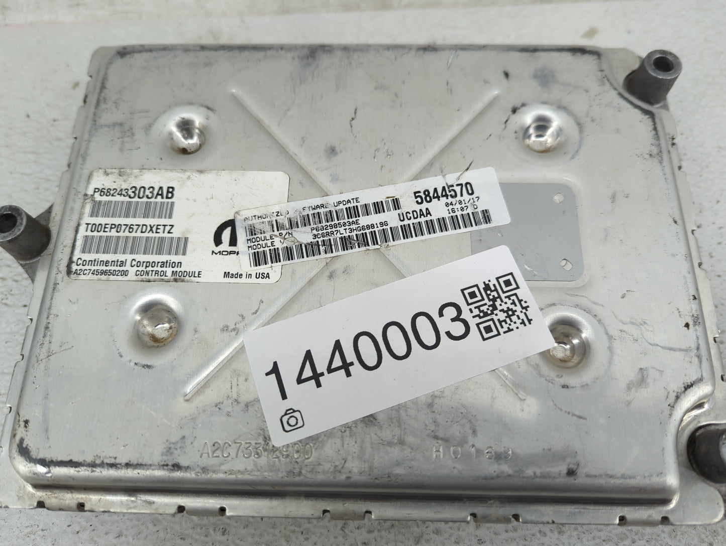 2016-2020 Ram 1500 PCM Engine Control Computer ECU ECM PCU OEM P/N:P68243303AB T00EP0767DXETZ Fits Fits 2016 2017 2018 2019 
