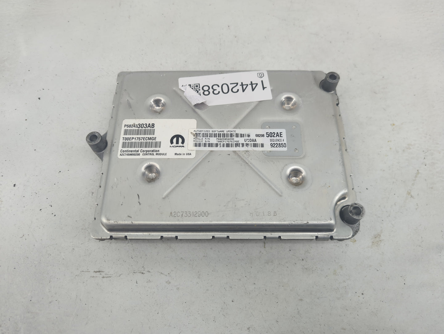 2016-2020 Ram 1500 PCM Engine Control Computer ECU ECM PCU OEM P/N:P68243303AB T00EP1757ECMGE Fits Fits 2016 2017 2018 2019 