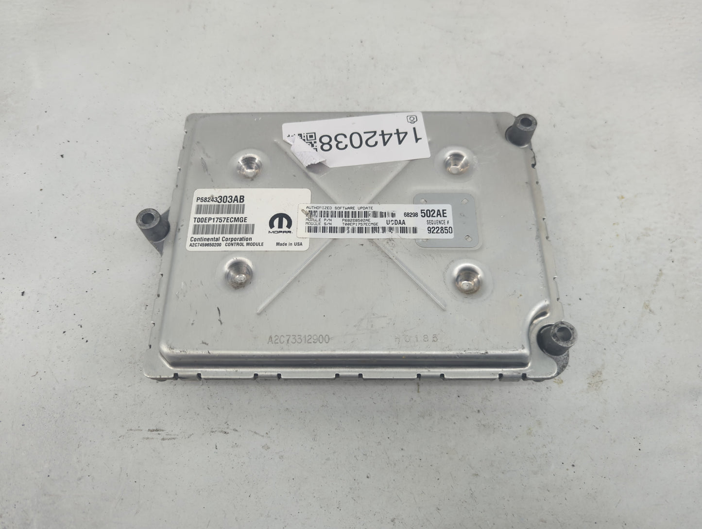 2016-2020 Ram 1500 PCM Engine Control Computer ECU ECM PCU OEM P/N:P68243303AB T00EP1757ECMGE Fits Fits 2016 2017 2018 2019 