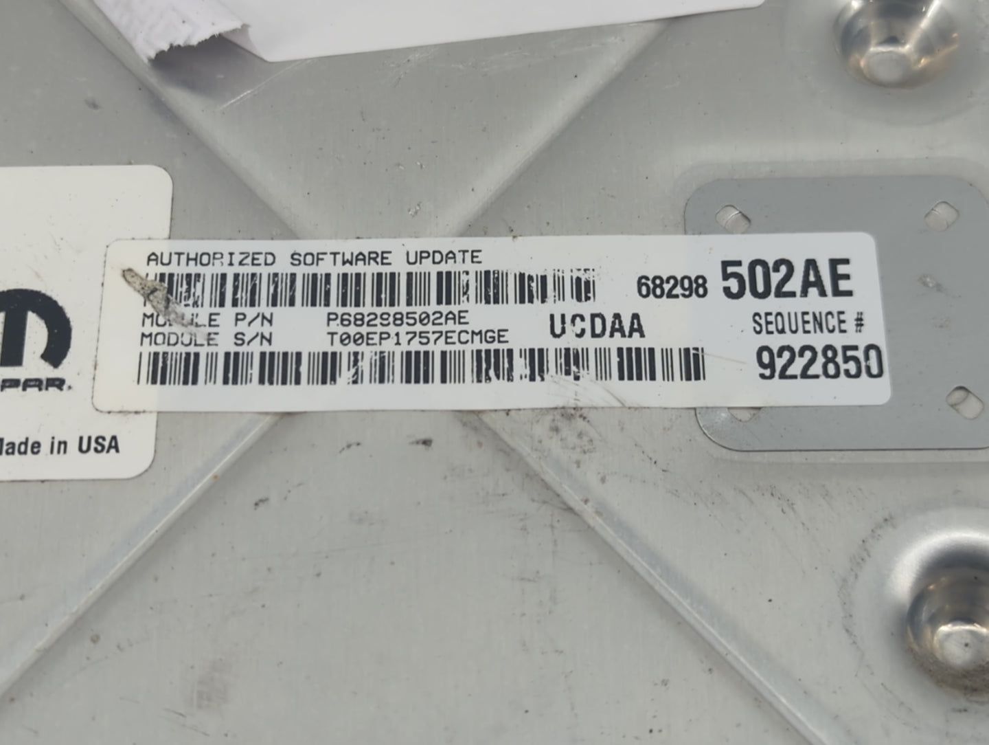 2016-2020 Ram 1500 PCM Engine Control Computer ECU ECM PCU OEM P/N:P68243303AB T00EP1757ECMGE Fits Fits 2016 2017 2018 2019 