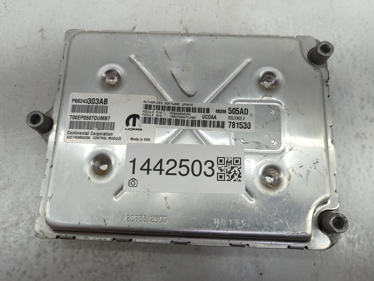 2016-2020 Ram 1500 PCM Engine Control Computer ECU ECM PCU OEM P/N:P68243303AB T00EP0587DUMB7 Fits Fits 2016 2017 2018 2019 