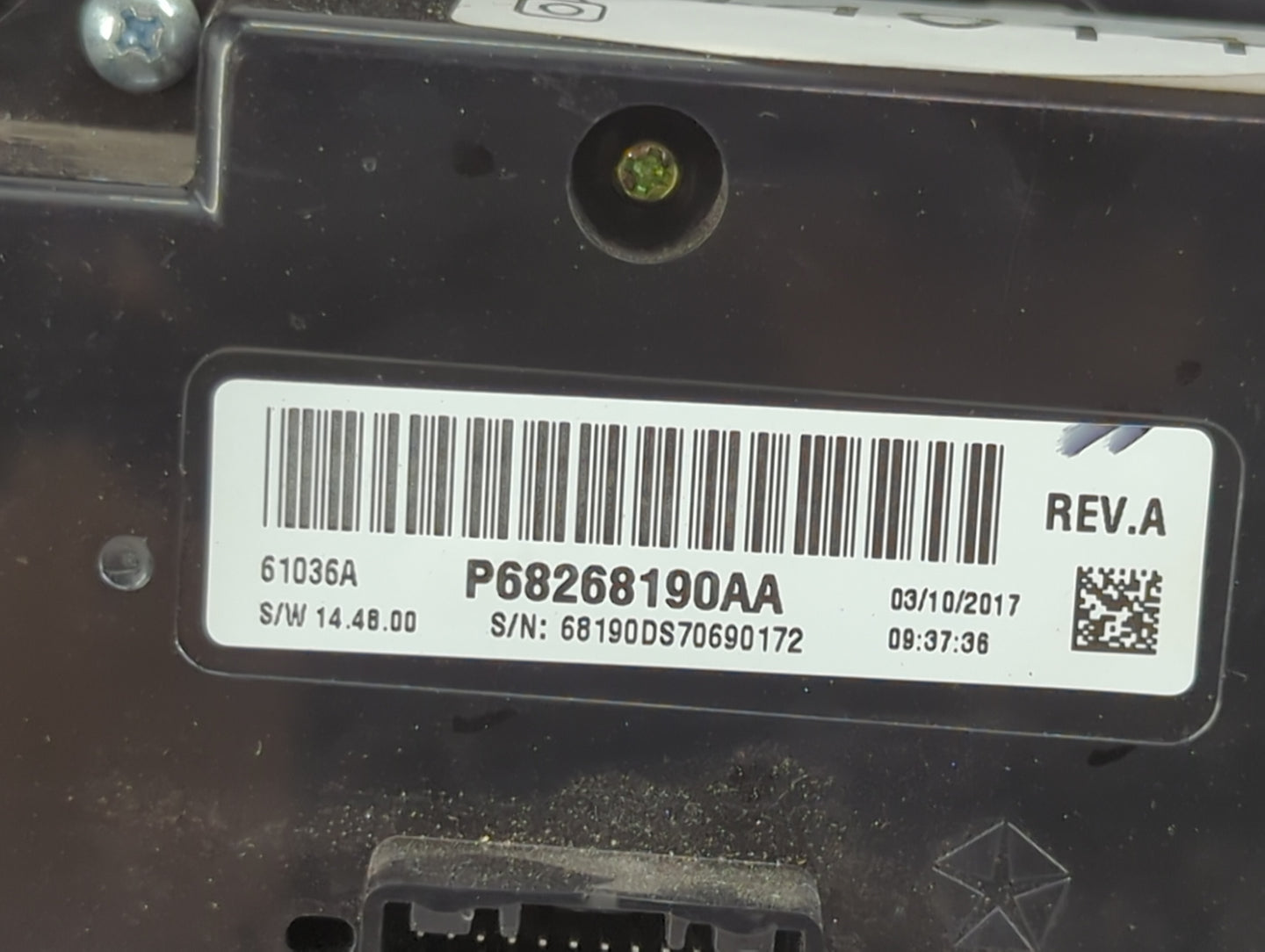 2017 Ram 1500 Climate Control Module Temperature AC/Heater Replacement P/N:P68268190AA Fits OEM Used Auto Parts - Oemusedaut