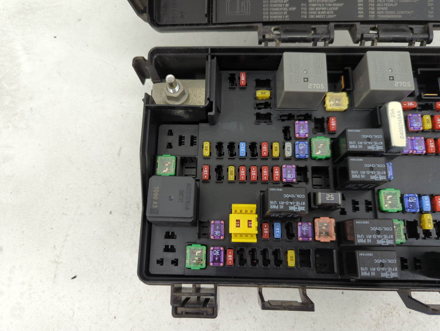 2017 Ram 1500 Fusebox Fuse Box Panel Relay Module P/N:68242143AA 04692143AA Fits OEM Used Auto Parts - Oemusedautoparts1.com
