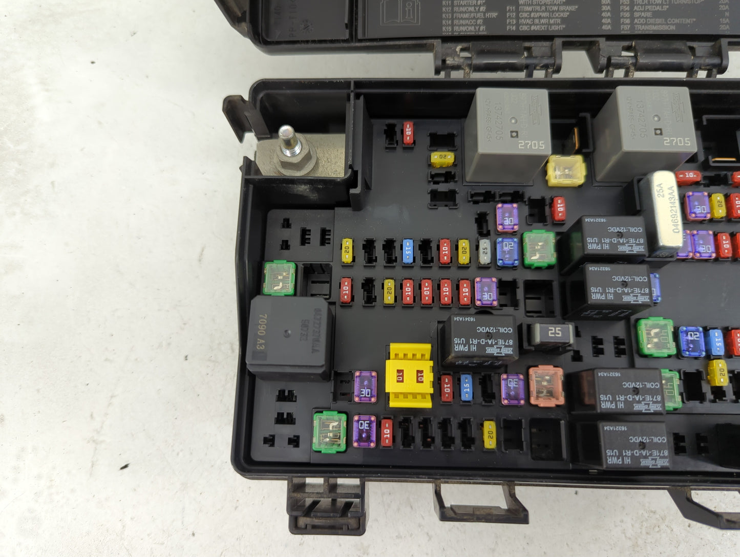 2017 Ram 1500 Fusebox Fuse Box Panel Relay Module P/N:68242143AA 04692143AA Fits OEM Used Auto Parts - Oemusedautoparts1.com