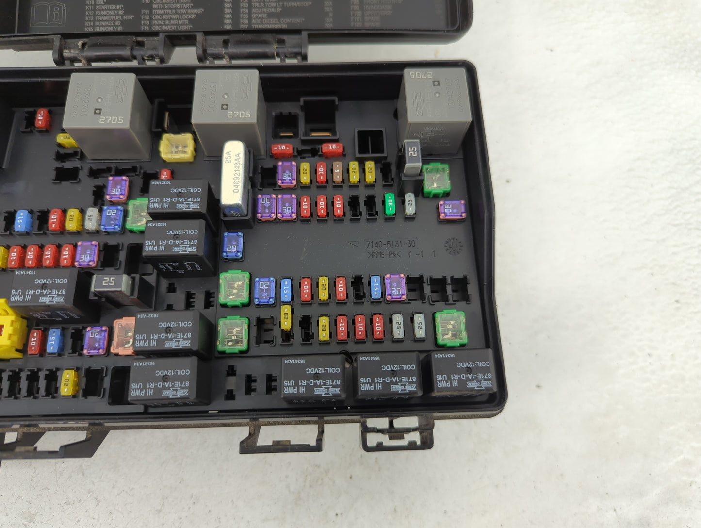 2017 Ram 1500 Fusebox Fuse Box Panel Relay Module P/N:68242143AA 04692143AA Fits OEM Used Auto Parts - Oemusedautoparts1.com