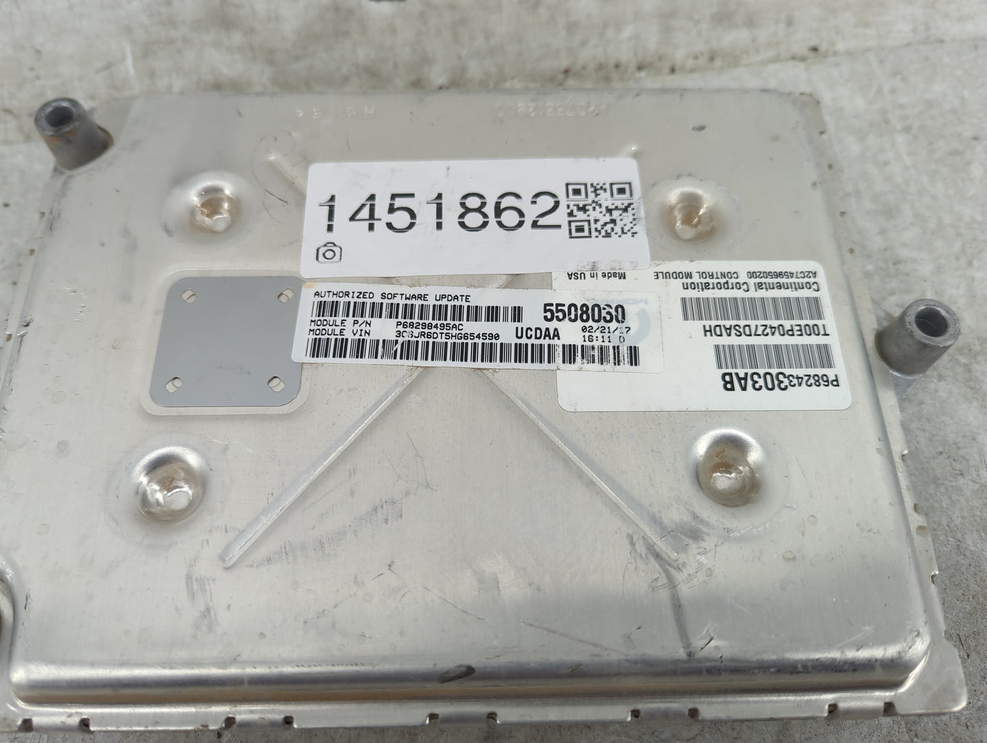 2016-2020 Ram 1500 PCM Engine Control Computer ECU ECM PCU OEM P/N:P68298495AC P68243303AB Fits Fits 2016 2017 2018 2019 202